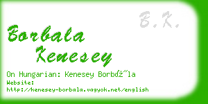 borbala kenesey business card